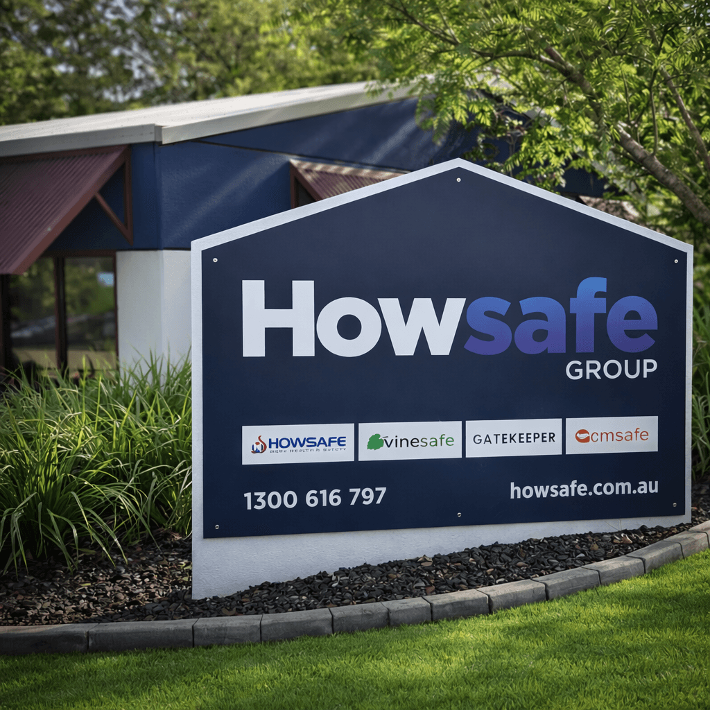 Howsafe head office signage at Thornton, in the Newcastle and Hunter region